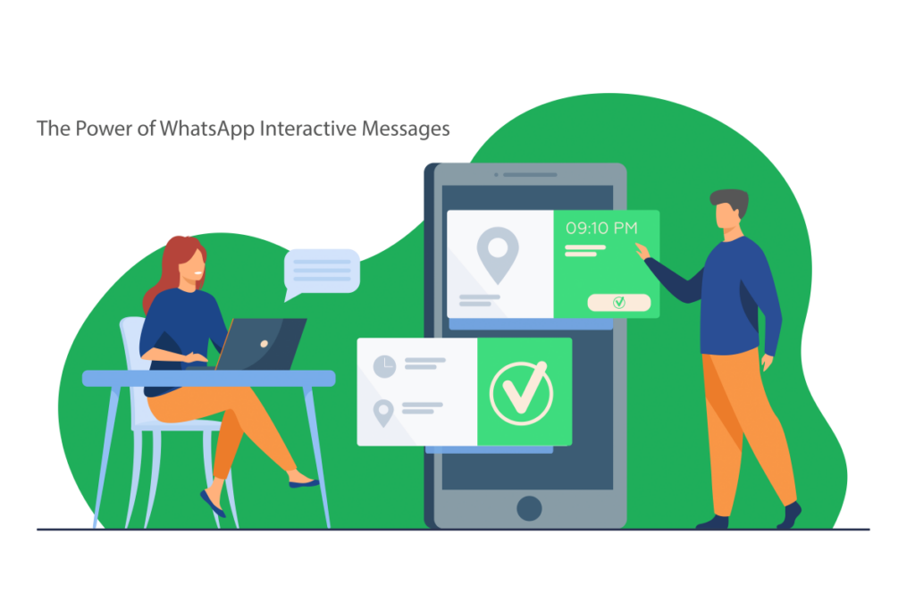 Illustration of how interactive WhatsApp Messages work